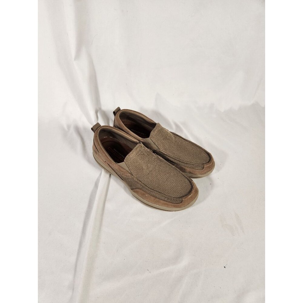 Sketchers Mens Creston Moseco Relaxed Fit Comfort Slip On Tan Us/11